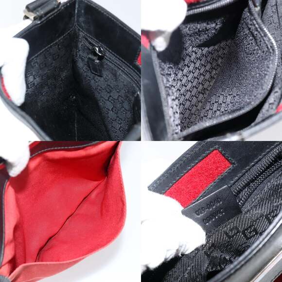 GUCCI Shoulder Bag Nylon Red Silver 019 019 - Picture 12 of 12